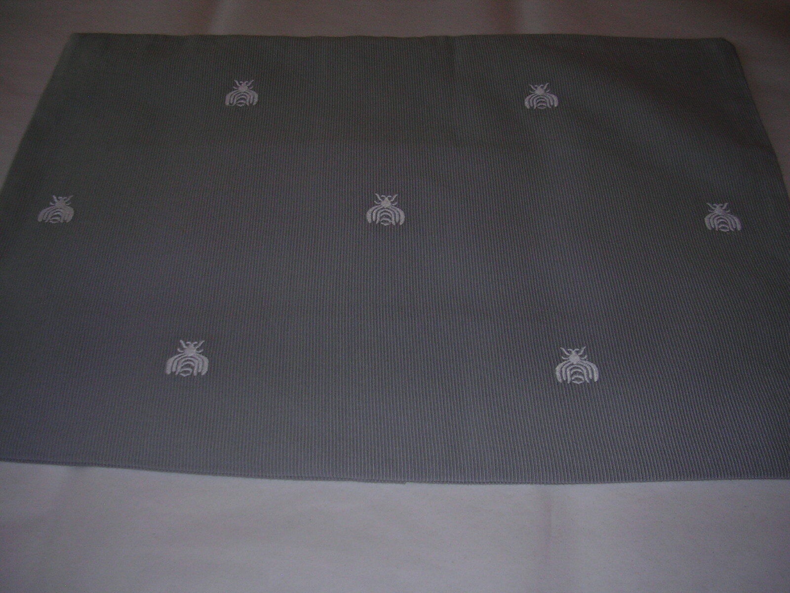 RESTORATION HARDWARE TEEN EMBROIDERED BEE BOUDOIR SHAM GREY 100% COTTON 12 X 18 - Fresh Stock Dated December 2025