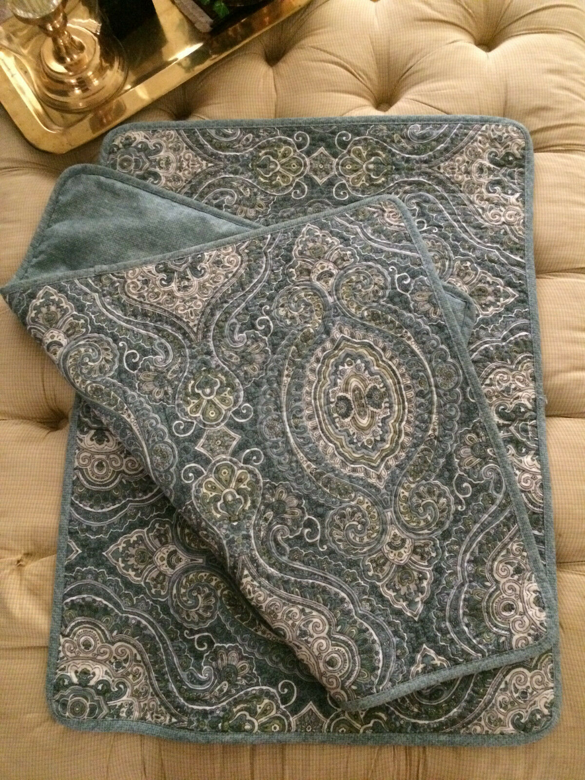 Tommy Bahama Quilted Paisley Standard Shams - Set of 2 - Fresh Stock Dated December 2025