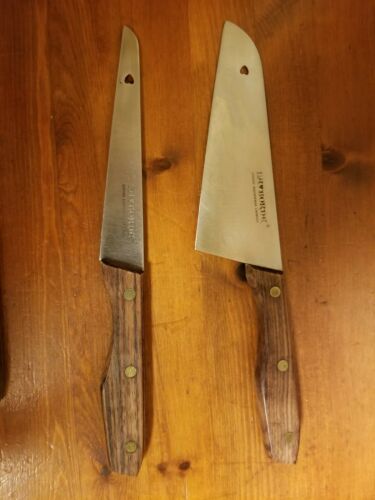 Vintage LA BORDE Set of 3 Stainless Steel Knives - Wood 3-Pin Handle -Japan Made - Fresh Stock Dated December 2025