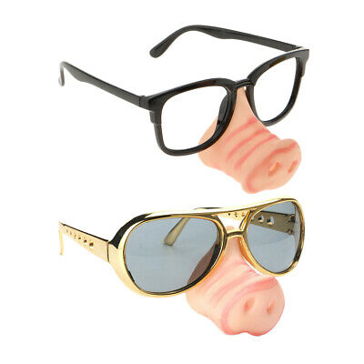 2/pack Novelty Pig Nose Sunglasses Funny Piggy Snout Fancy Dress Party Props - Fresh Stock Dated February 2026