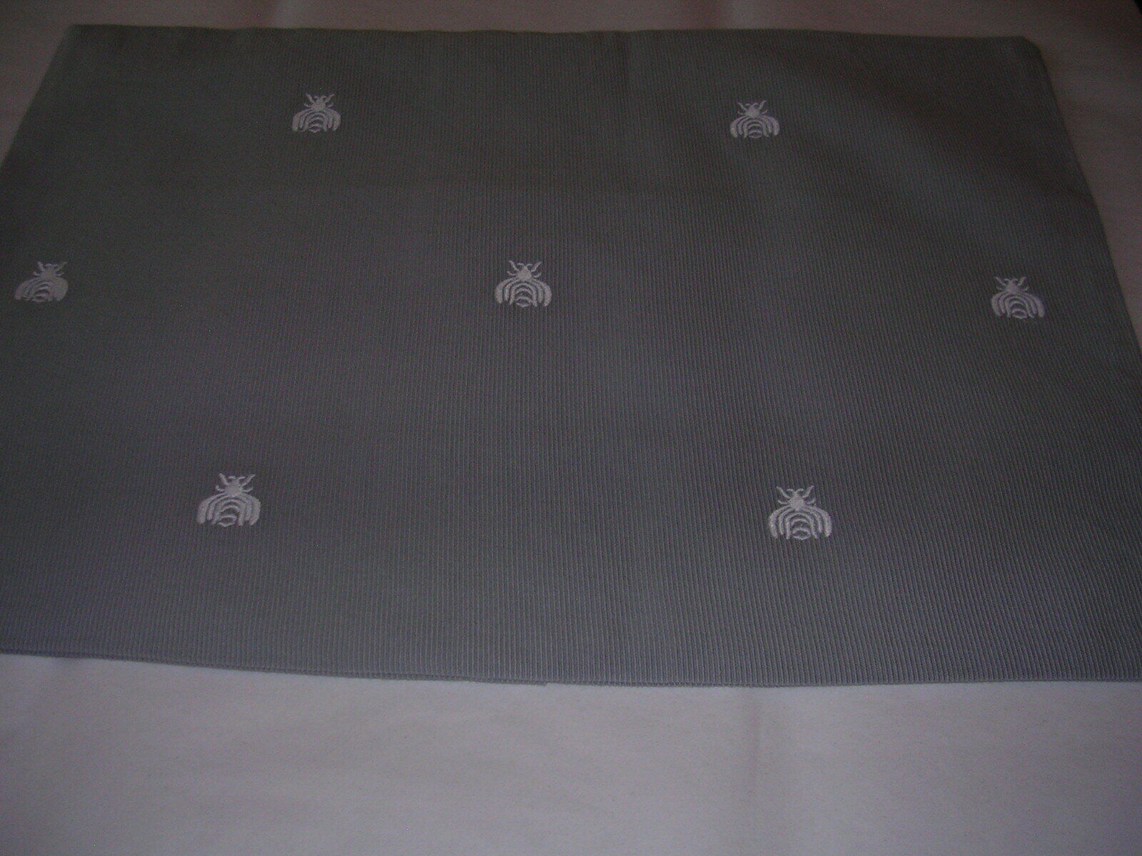 RESTORATION HARDWARE TEEN EMBROIDERED BEE BOUDOIR SHAM GREY 100% COTTON 12 X 18 - Fresh Stock Dated December 2025