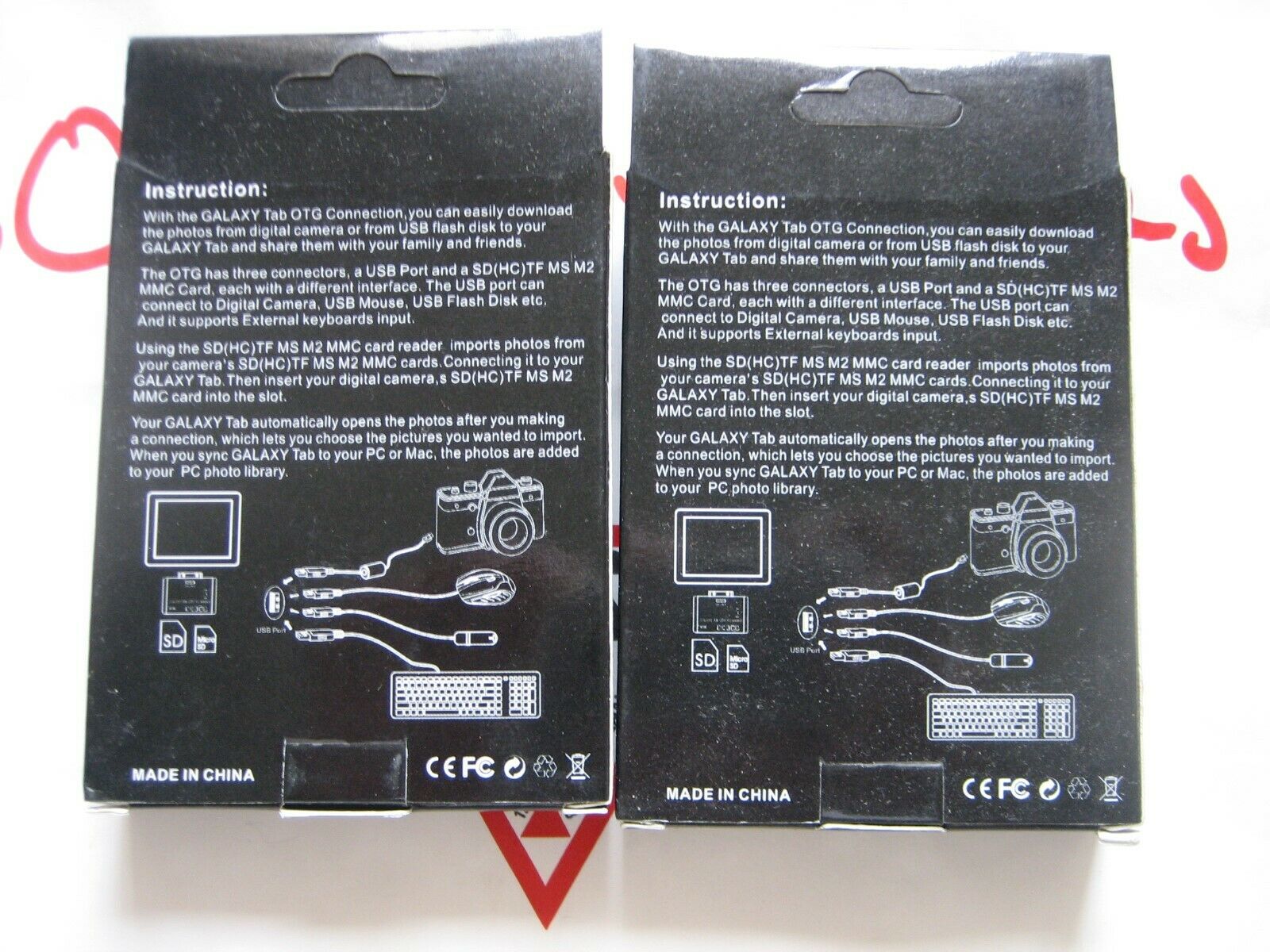 2 Pack Galaxy Tab OTG Connection Kit fits Samsung Tab 5 in 1 OTG New in Box - Fresh Stock Dated February 2026