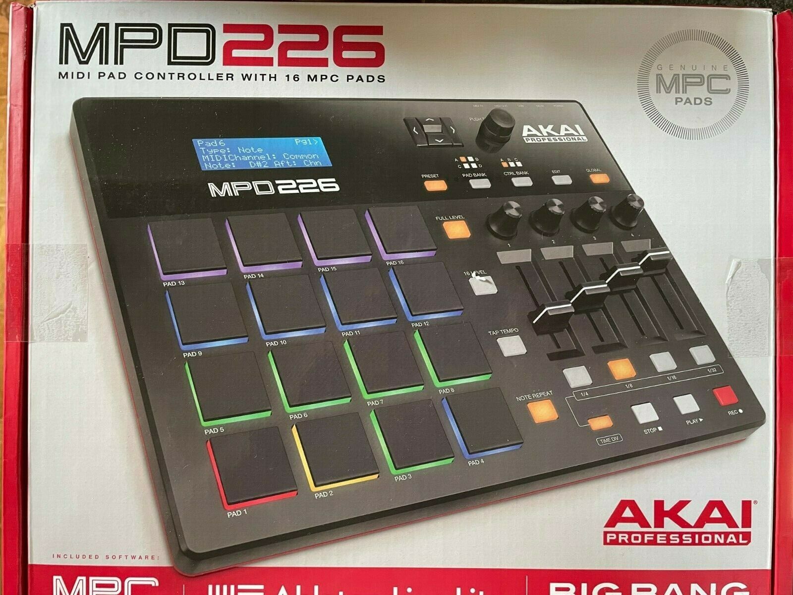 Akai Professional MPD226 16-Pad USB/MIDI Pad Controller - Fresh Stock Dated February 2026