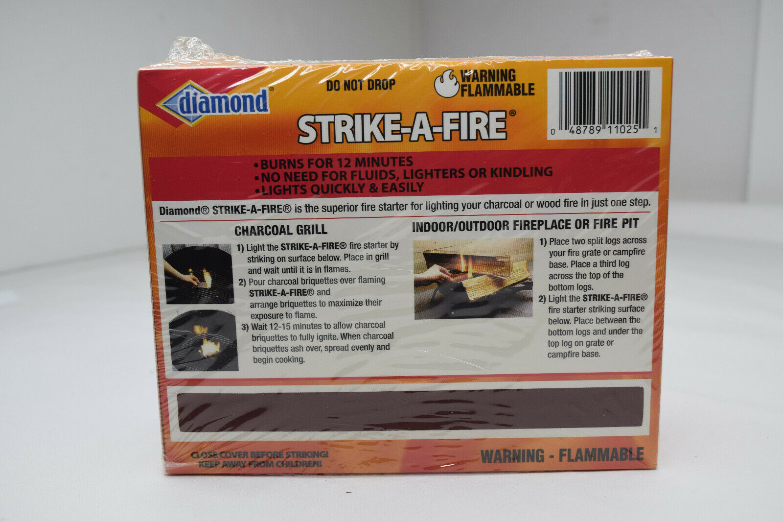 Diamond Strike-A-Fire Starter Fireplace - Fresh Stock Dated December 2025