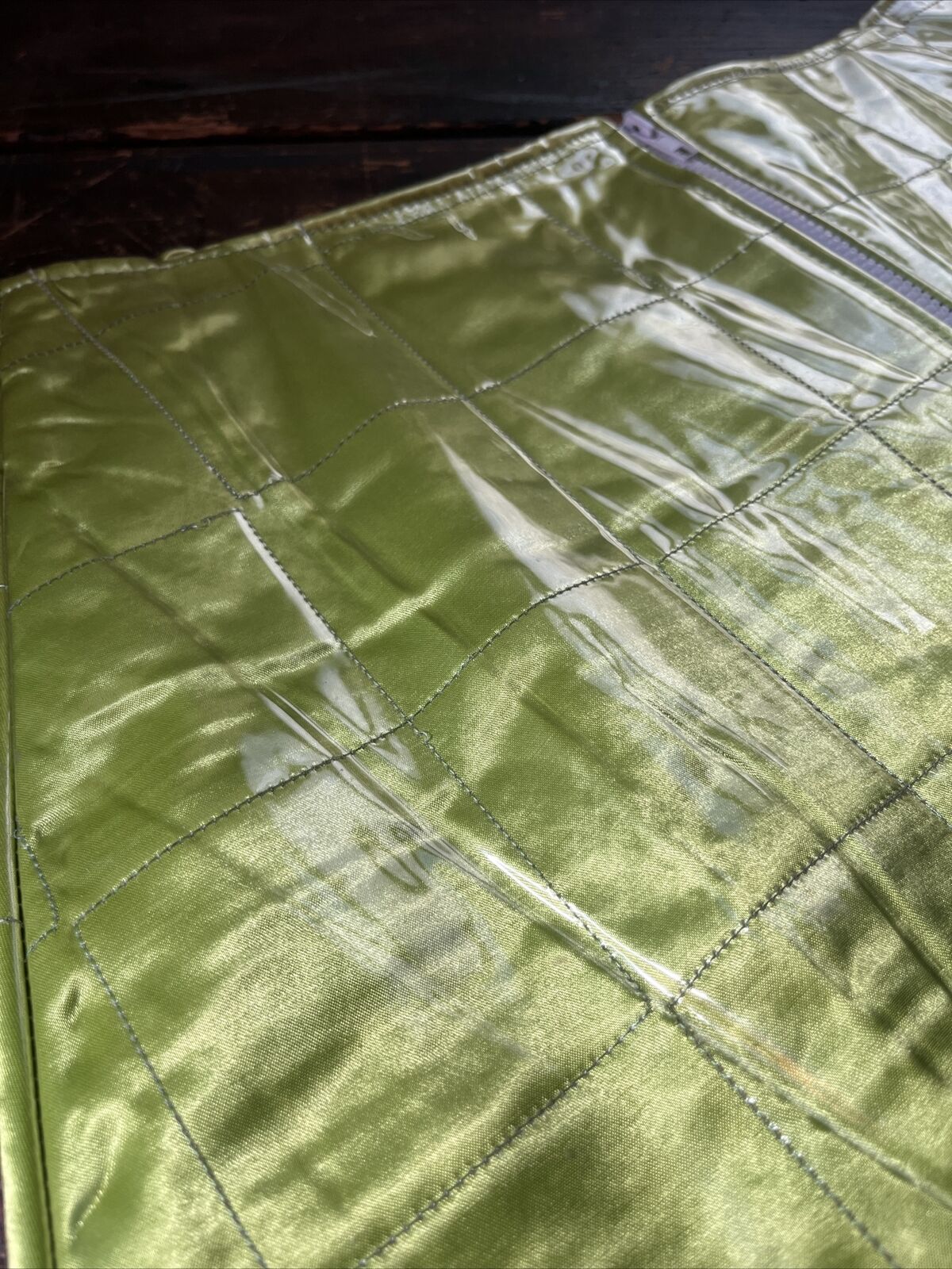 vintage green plastic raver skirt 1990’s y2k sporty XL - Fresh Stock Dated December 2025