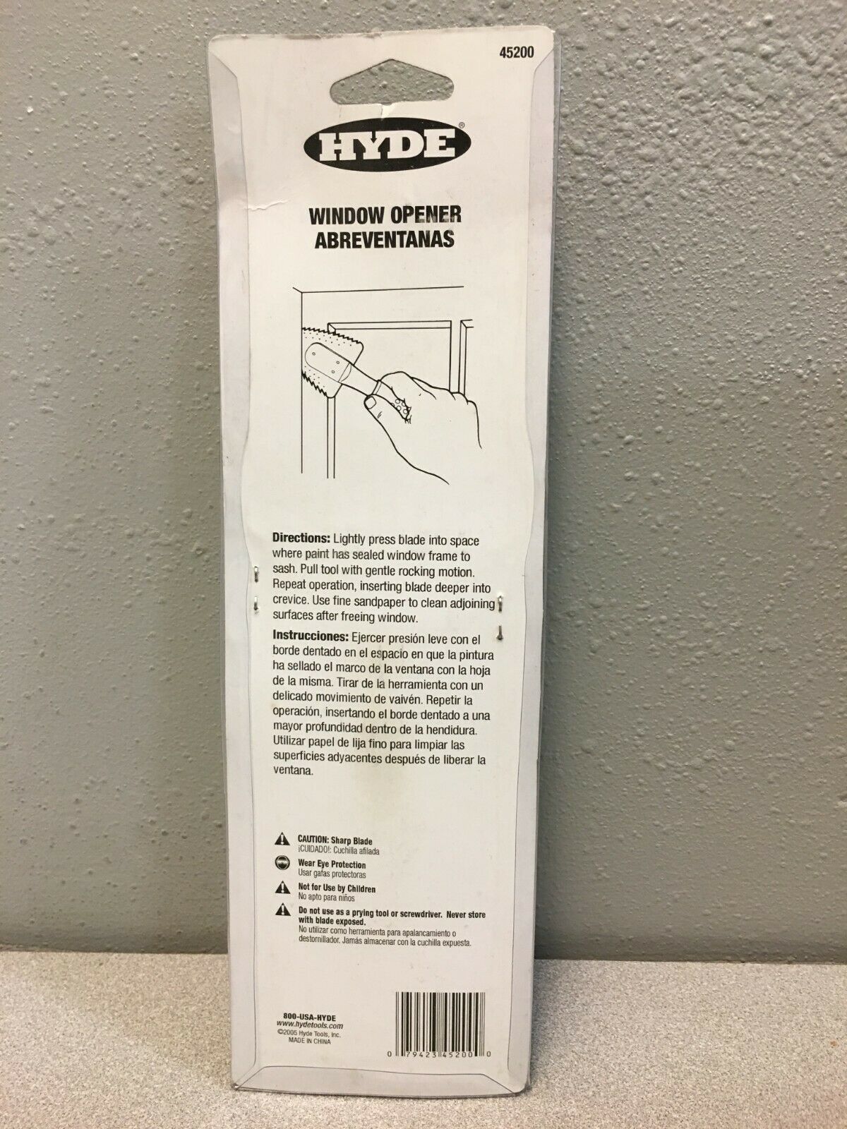 Hyde 45200 Black Stainless Steel Window Opener w/Cushioned Grip - Fresh Stock Dated February 2026