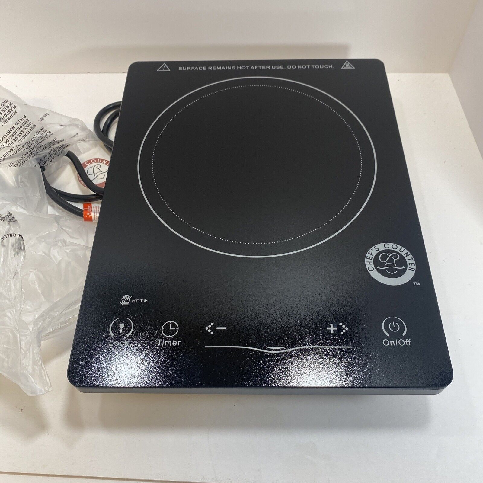 Chef's Counter CC-1123BLK Portable Infrared Electric Stovetop with Touch Control - Fresh Stock Dated February 2026