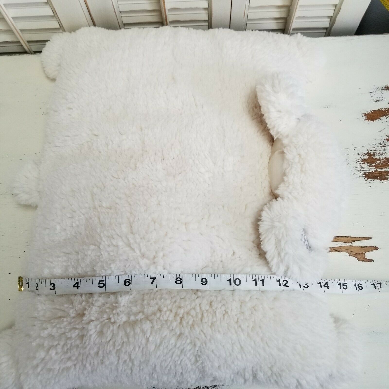 Pottery Barn Kids Sherpa Cream Bear Pillow Pet Plush Sleepover - Fresh Stock Dated December 2025
