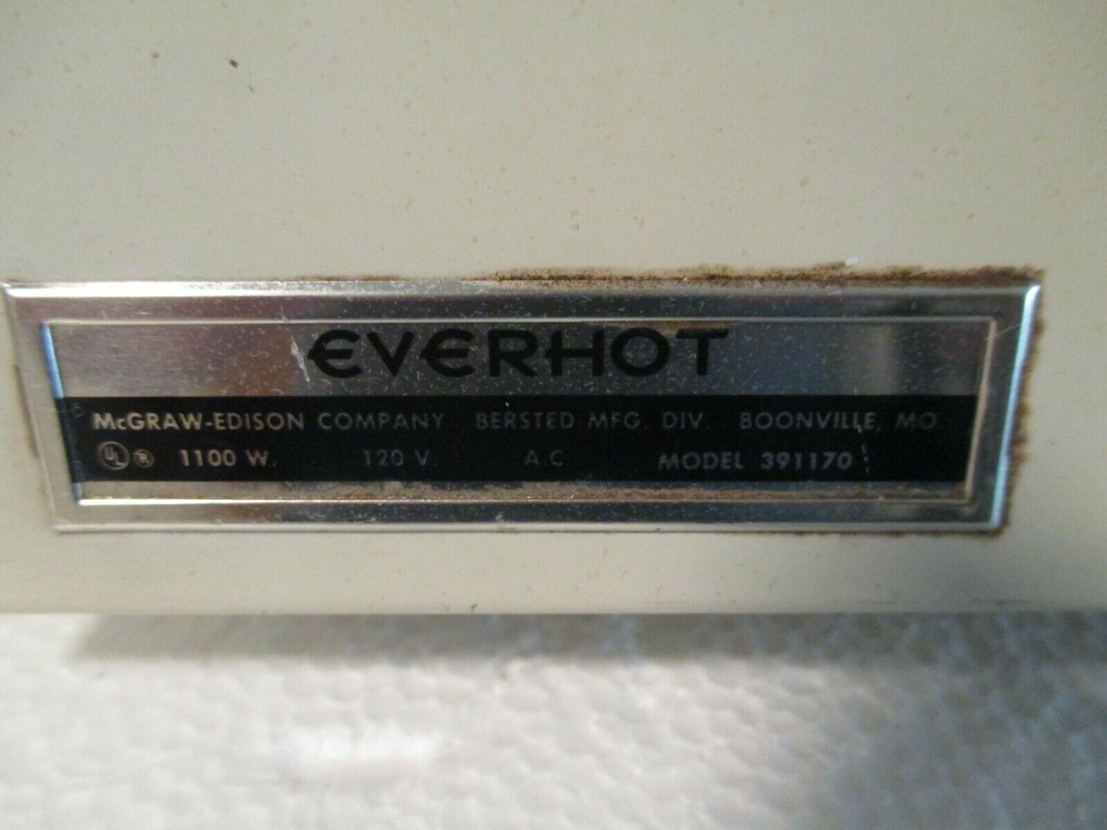 VINTAGE 60'S-70'S EVERSHOT HOT PLATE MODEL 391170 USA MADE FREE SHIP - Fresh Stock Dated December 2025