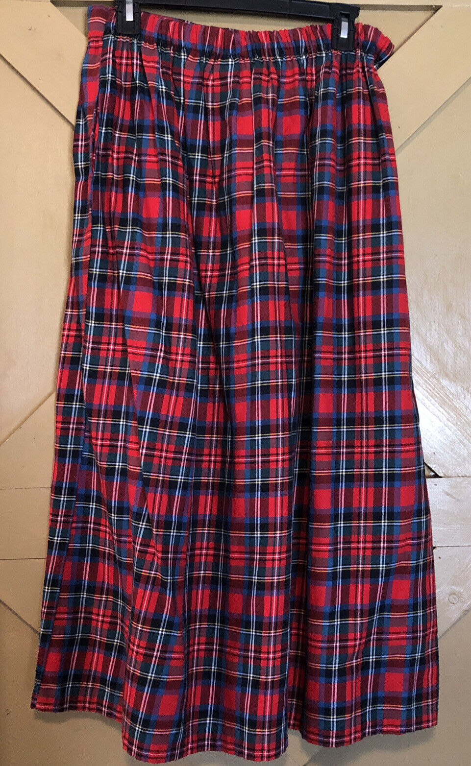 vintage flannel skirt small medium pockets Red  Waist 30 Stretchy Academia - Fresh Stock Dated December 2025