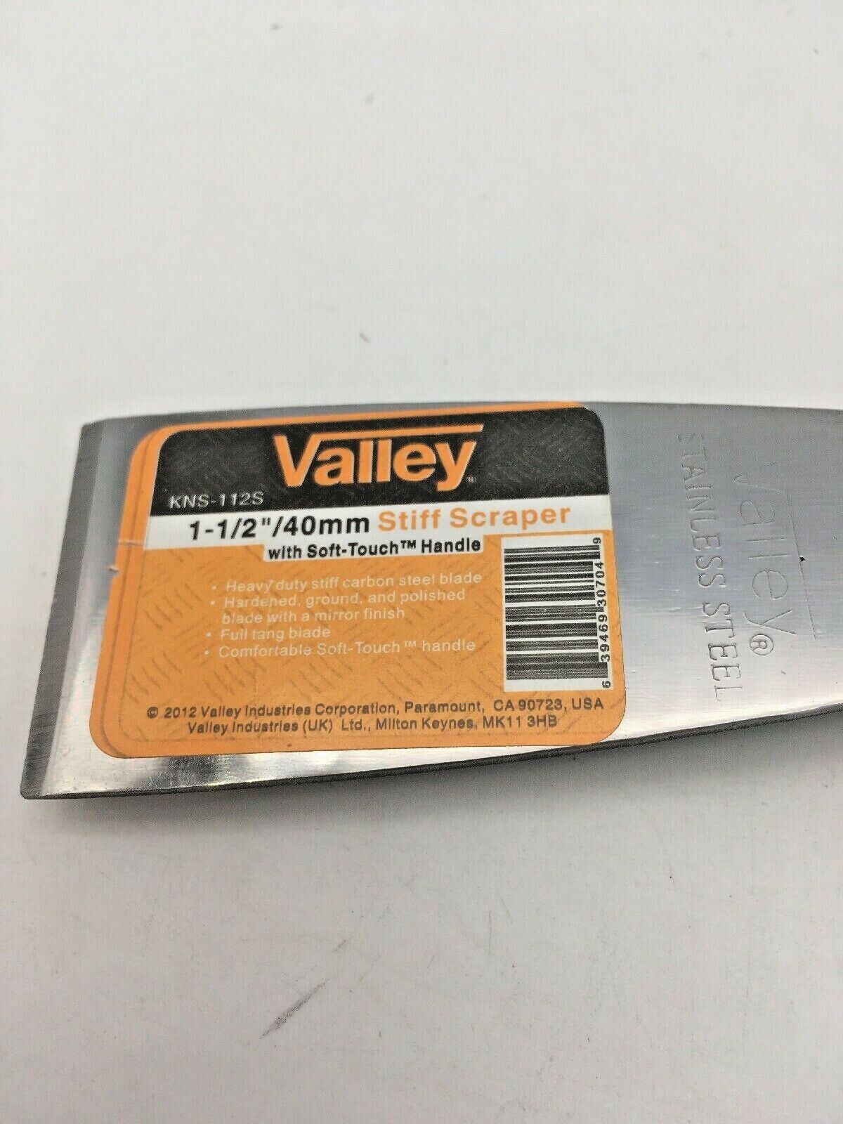 1 1/2” Stiff Scraper Putty Knife Soft-Touch Plastic Handle - Fresh Stock Dated February 2026