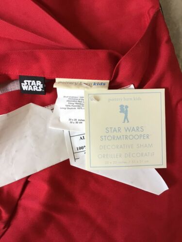 Pottery Barn Kids Star Wars Stormtrooper decorative sham Mono “KTZ” 20x20 - Fresh Stock Dated December 2025