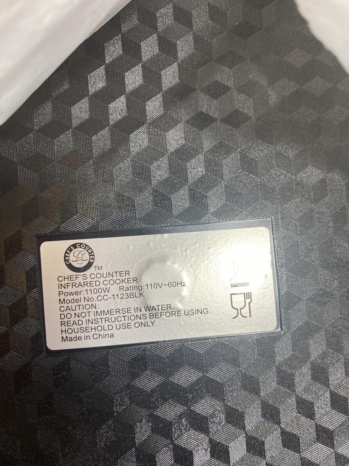 Chef's Counter CC-1123BLK Portable Infrared Electric Stovetop with Touch Control - Fresh Stock Dated February 2026