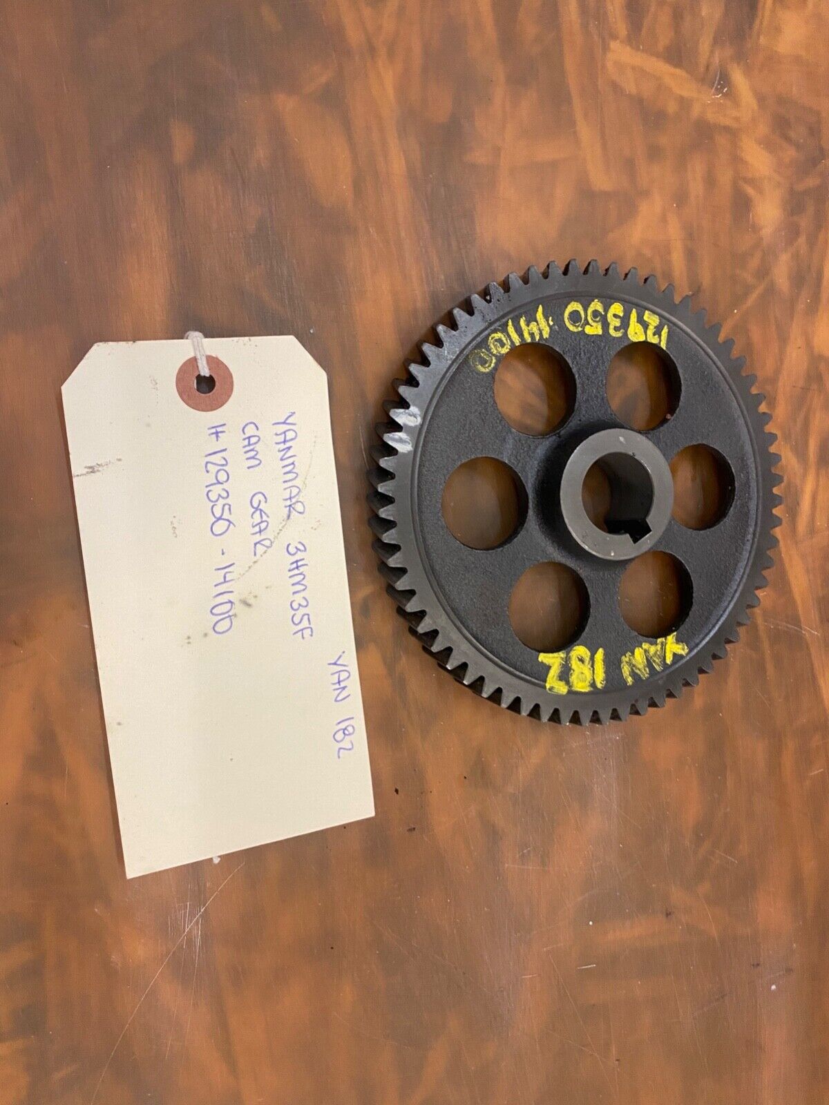 Yanmar 3HM35F Diesel Cam Gear 129350-14100 eng # 03415 Used / Good Condition - Fresh Stock Dated February 2026