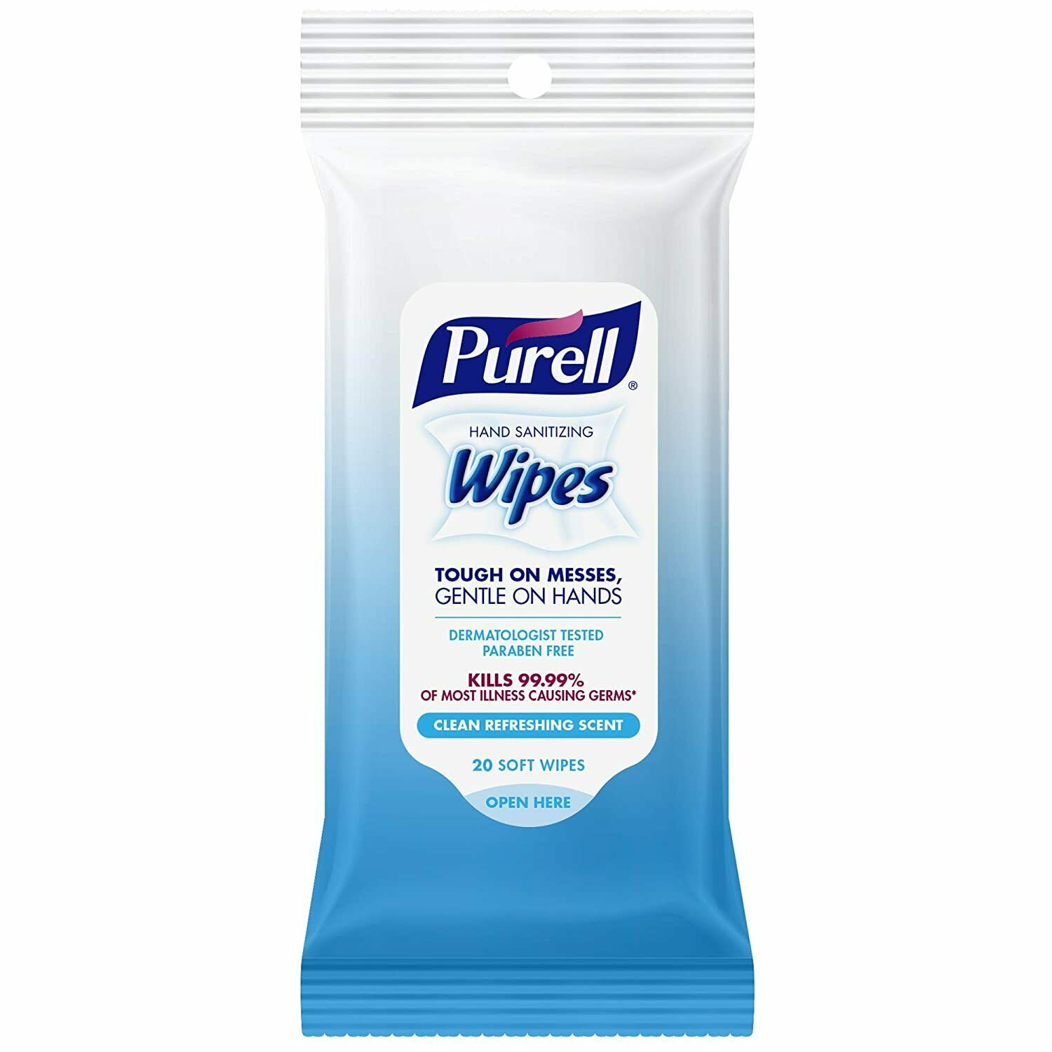 PURELL Hand Sanitizing Wipes 9124-28-CMR, 20 Count Travel Flow Pack, PACK OF 28 - Fresh Stock Dated February 2026
