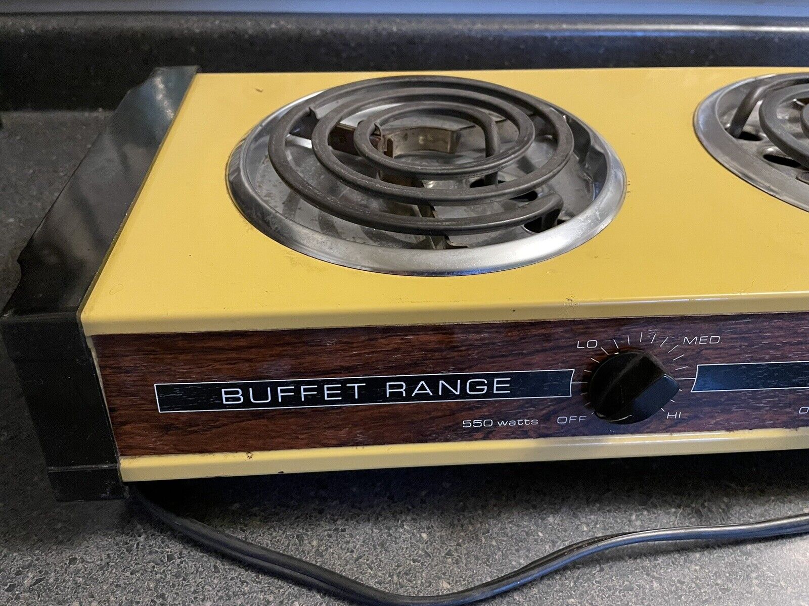Rare Vintage Table Top Gold Range Electric 2 Burner Stove Cook Top Works Great - Fresh Stock Dated February 2026