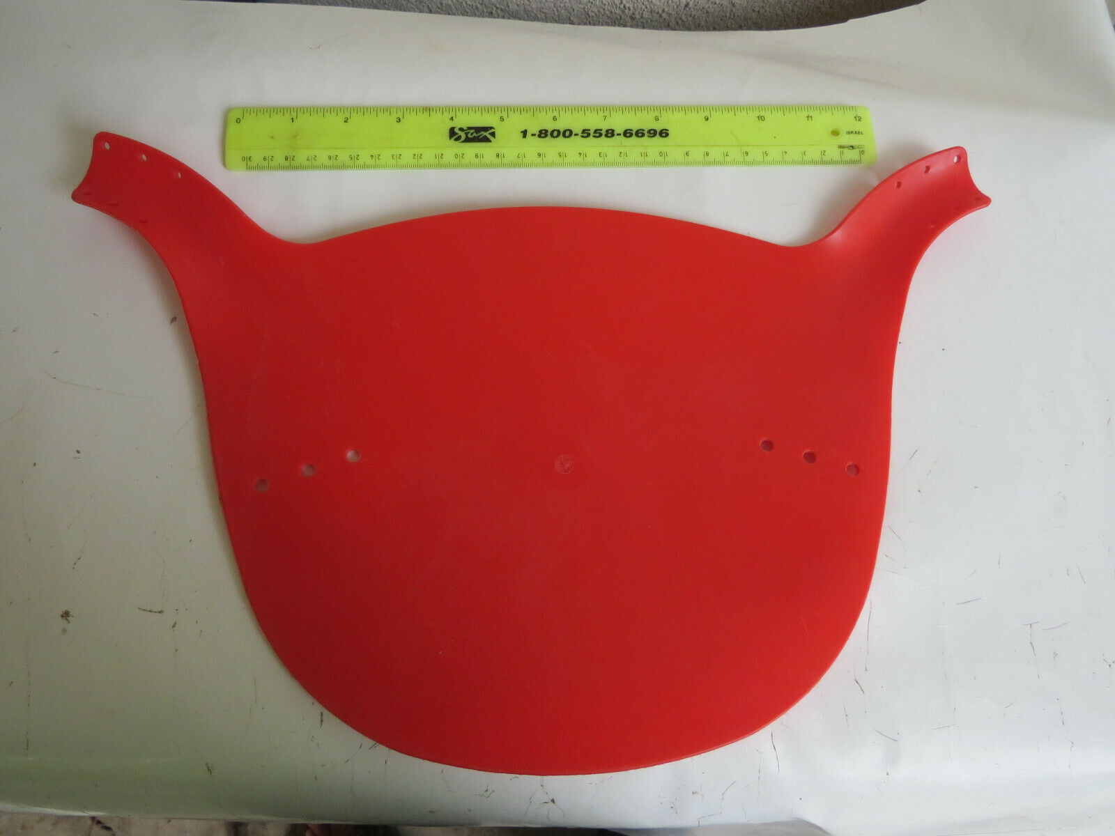 REAL HARO VINTAGE NUMBER PLATE  FLO PANEL BMX  RED - Fresh Stock Dated February 2026