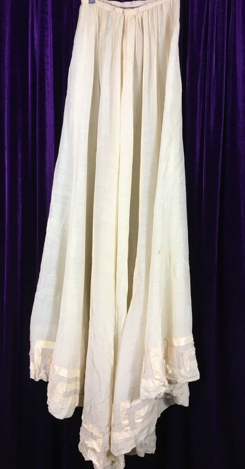 Edwardian C 1900 Silk Skirt Greek Key Motif Trim - Fresh Stock Dated March 2026