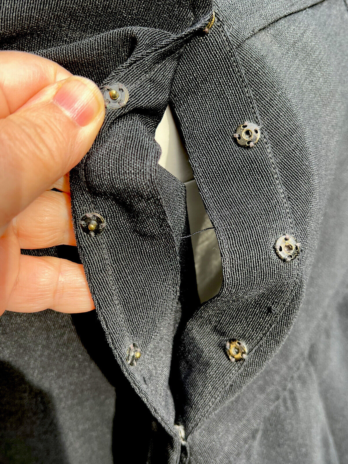 Antique Edwardian Victorian Black Skirt Button Details Mourning Museum Quality - Fresh Stock Dated March 2026