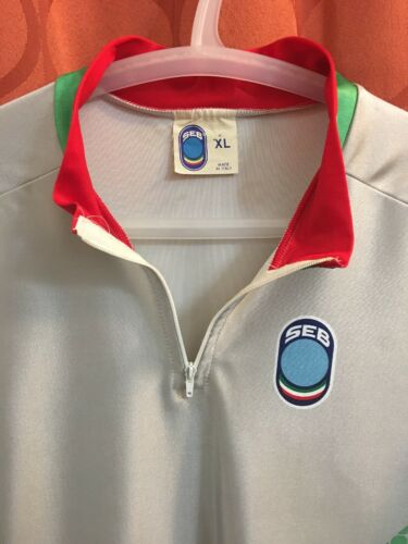 XL Vintage 1980s SEB ITALY DuPont LYCRA CYCLING JERSEYZero Miles FRANCESCO MOSER - Fresh Stock Dated December 2025
