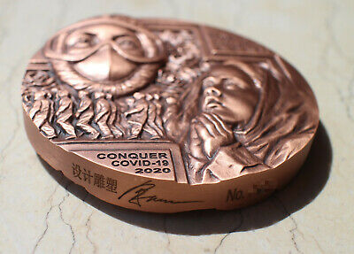 2020 China 80mm Copper Medal - Fight Virus - Fresh Stock Dated February 2026