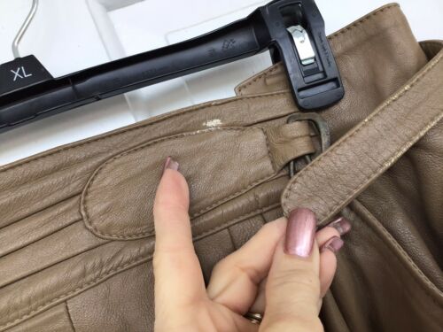 Vera Pelle Vintage Brown Leather Lined Long Skirt 46, (10 In The USA), Italy. - Fresh Stock Dated February 2026