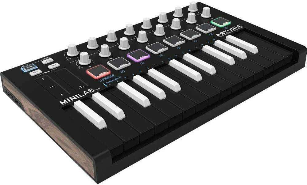 Arturia MiniLab MKII Inverted MIDI Slim Key Controller Keyboard Black -UC - Fresh Stock Dated February 2026
