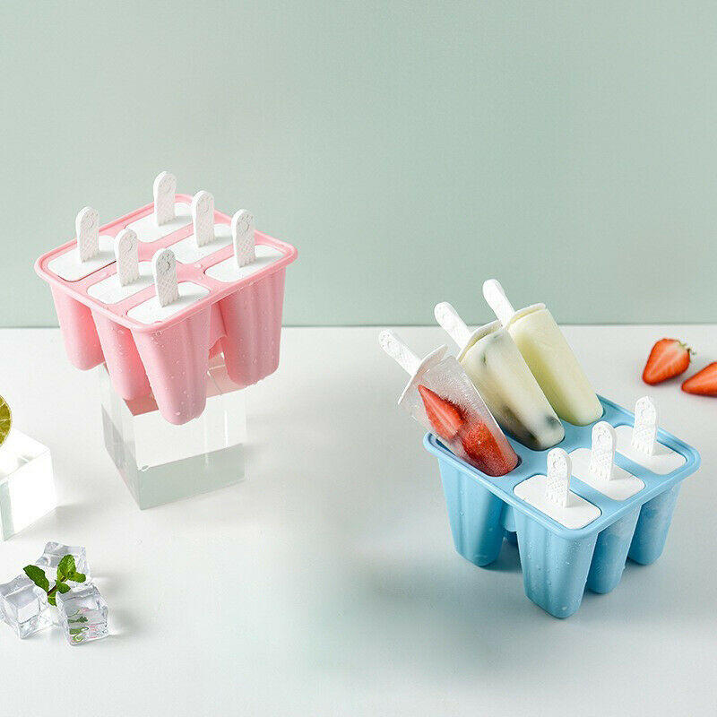 Silicone Ice Cream Mold Frozen Ice Lolly Maker Mould Tray DIY Juice Popsicle - Fresh Stock Dated February 2026