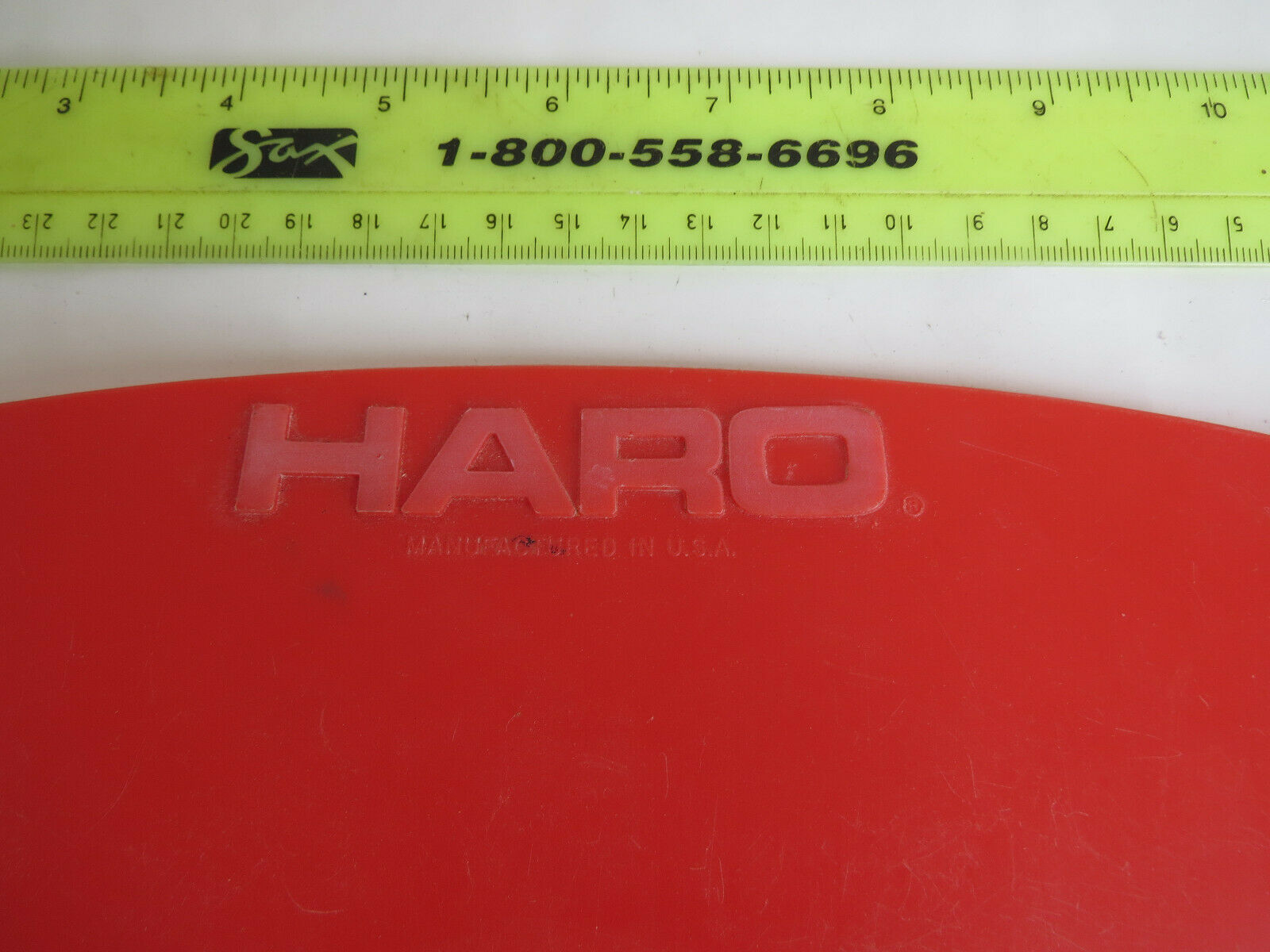 REAL HARO VINTAGE NUMBER PLATE  FLO PANEL BMX  RED - Fresh Stock Dated February 2026