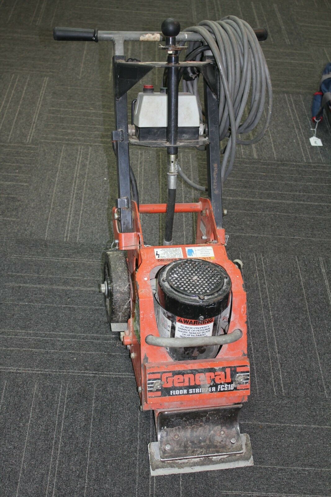 General Equipment FCS16 Electric Floor Stripper Scraper 120V w/ Extension Cord - Fresh Stock Dated February 2026