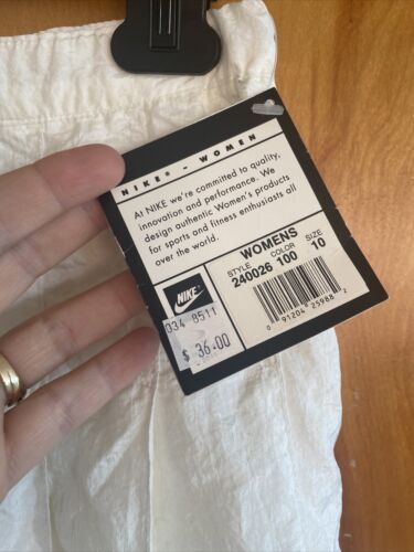 Vintage NIKE Nylon Tennis Skirt 80s 90s White Pleated Skirt Deadstock NWT NOS 10 - Fresh Stock Dated March 2026