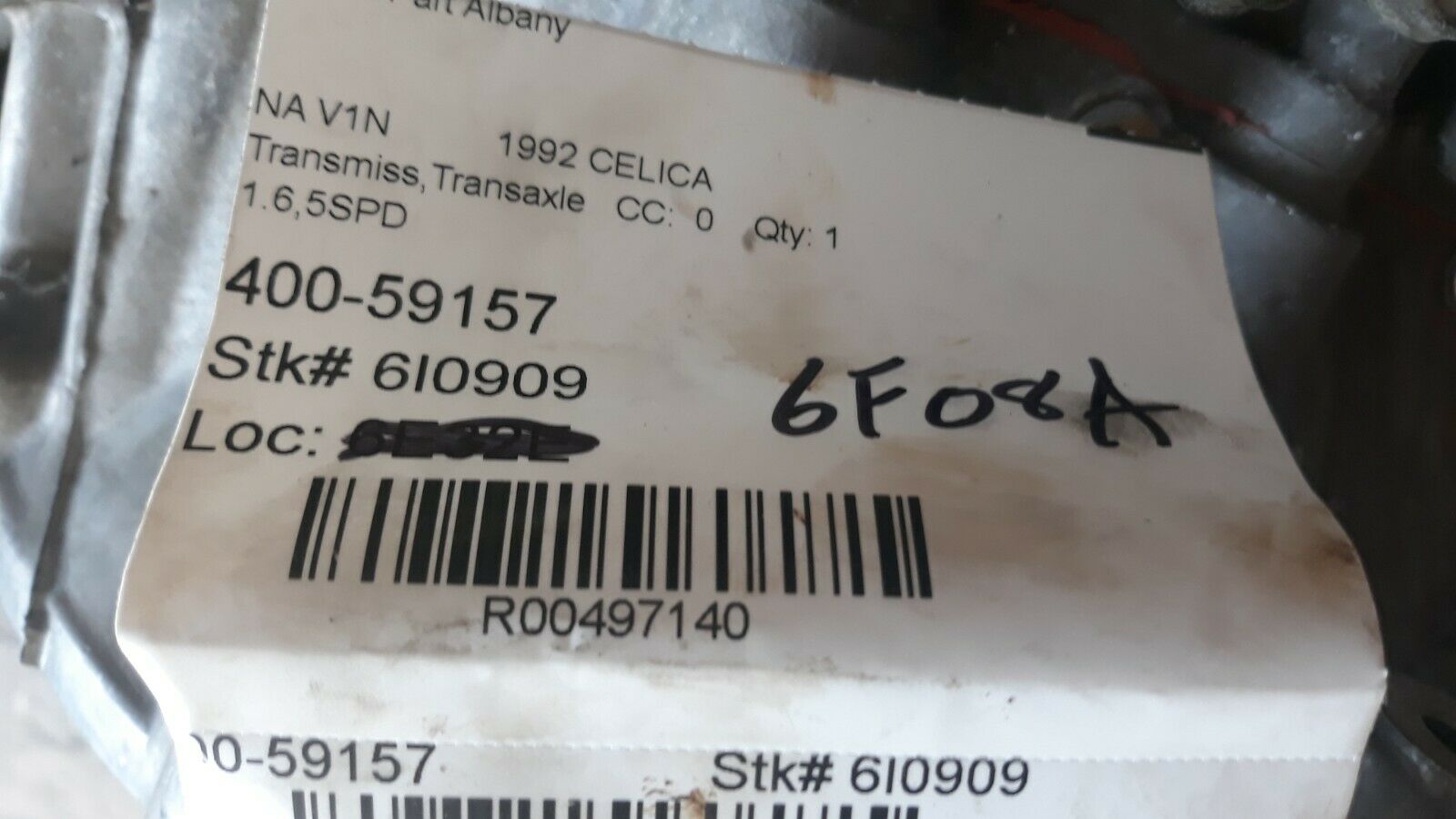 1990-1993 Toyota Celica ST 1.6L FWD 5 Speed Manual Transmission C52 - Fresh Stock Dated December 2025