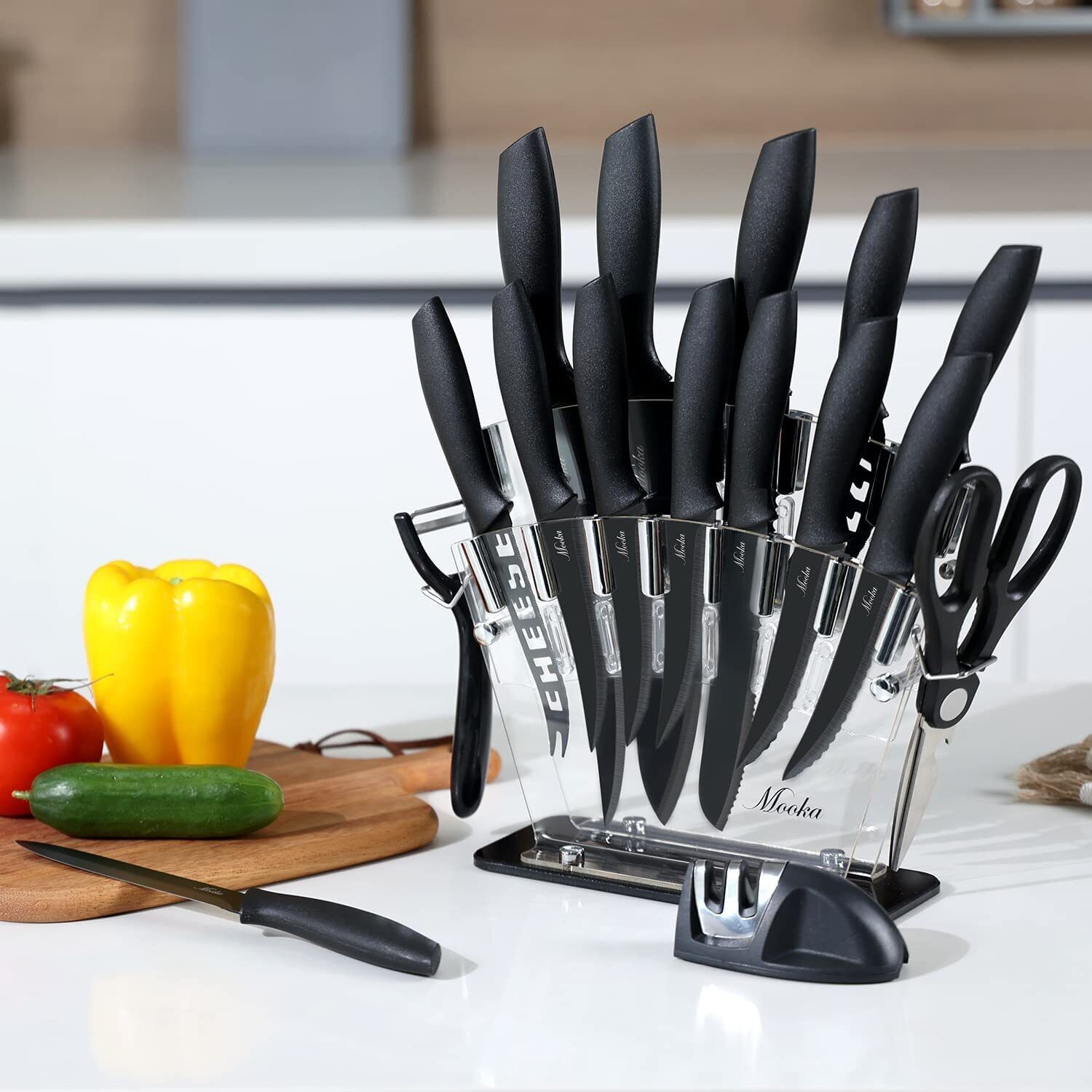 Knife Set Sharp Stainless Steel Professional Chef Cutlery Steak Kitchen Knives - Fresh Stock Dated February 2026