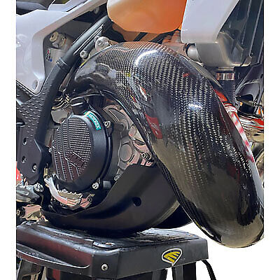 P3 Carbon MAXCoverage Pipe Guard Stock Fits KTM HUSQVARNA GAS GAS 250 300 101081 - Fresh Stock Dated February 2026