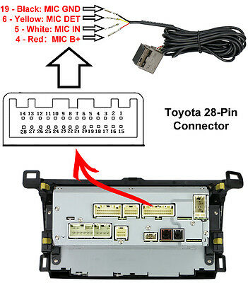OEM Toyota Bluetooth Microphone with Cable RAV4 Camry Corolla Prado Marx Reiz - Fresh Stock Dated February 2026