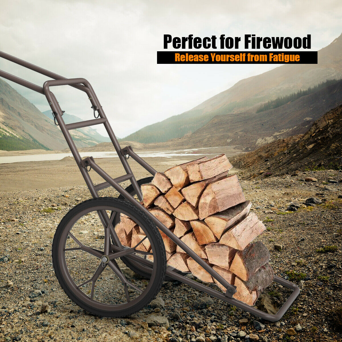 500LBS Folding Deer Cart Utility Hunting Luggage Cart Trolley Gear Dolly Cart - Fresh Stock Dated February 2026