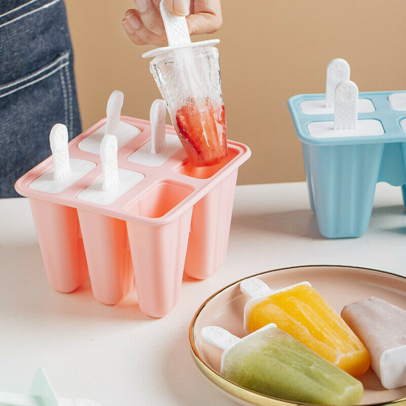 Silicone Ice Cream Mold Frozen Ice Lolly Maker Mould Tray DIY Juice Popsicle - Fresh Stock Dated February 2026