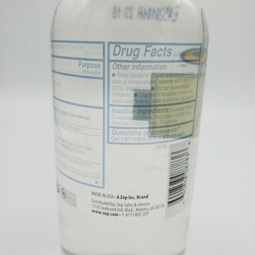 Zep Instant Hand Sanitizer Gel Made in USA. 16.9 oz 500 ml - Fresh Stock Dated February 2026