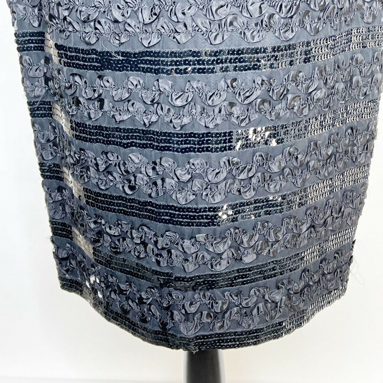 Victor Costa Sz M/L? Vintage 80's Sequin Ruffle Pencil Skirt Cocktail USA - Fresh Stock Dated March 2026