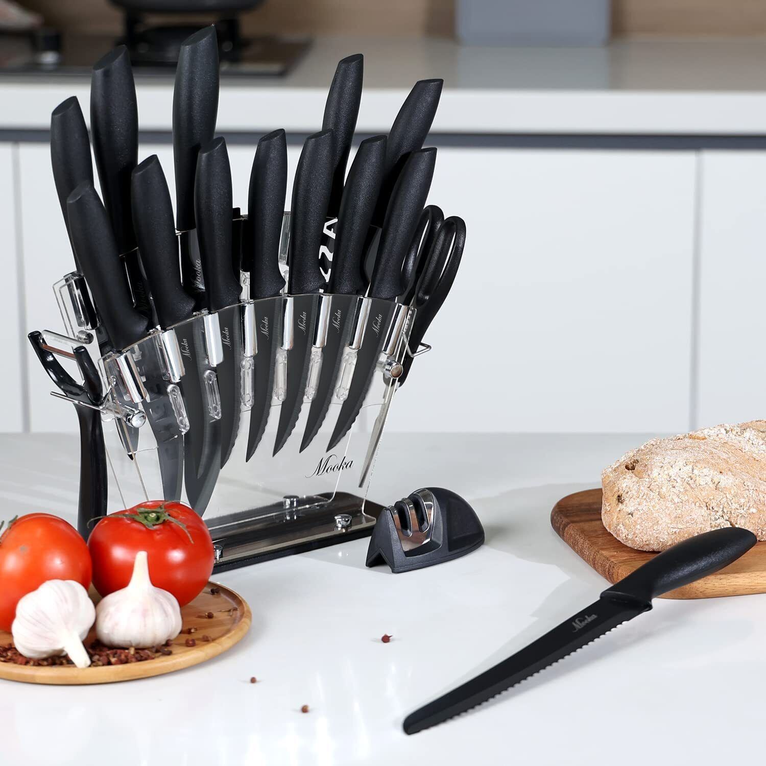 Knife Set Sharp Stainless Steel Professional Chef Cutlery Steak Kitchen Knives - Fresh Stock Dated February 2026