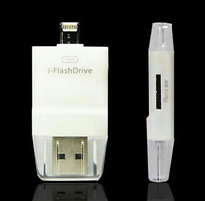 i-FlashDrive Micro SD TF Card Reader Adapter Drive Fr iPad 4 Air Pro iMac PC - Fresh Stock Dated February 2026