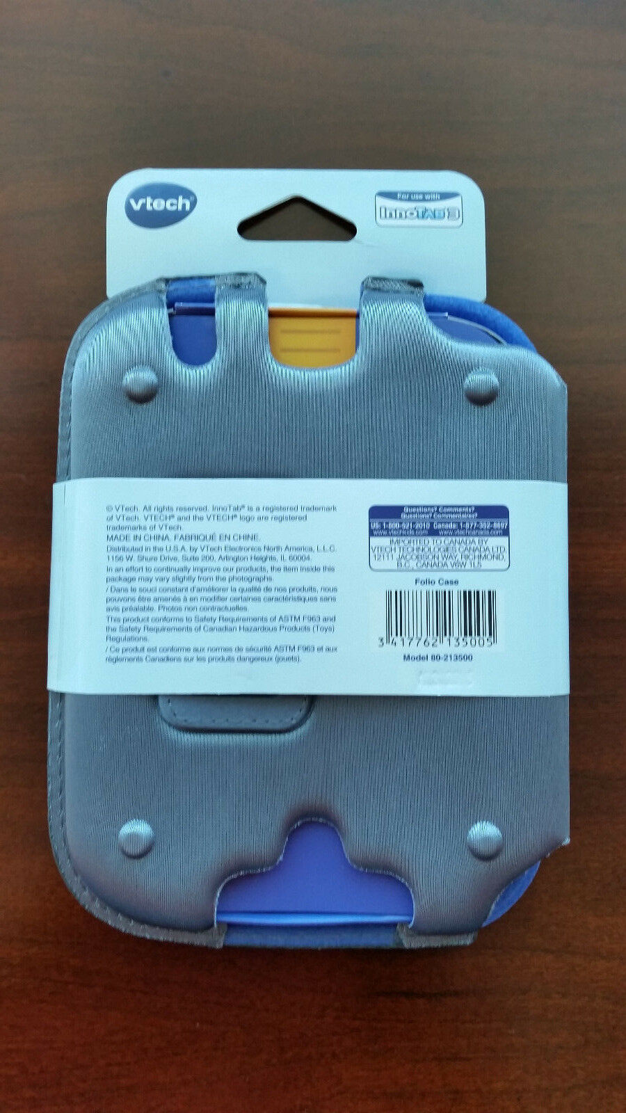 VTech InnoTab 3 Folio Case Gray Silver Robot Stylus Holder Cartridge Holder - Fresh Stock Dated February 2026