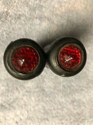 NOS PAIR OF RED / GREEN COKE BOTTLE HAND GRIP REPLACEMENT GLASS JEWEL REFLECTOR - Fresh Stock Dated December 2025