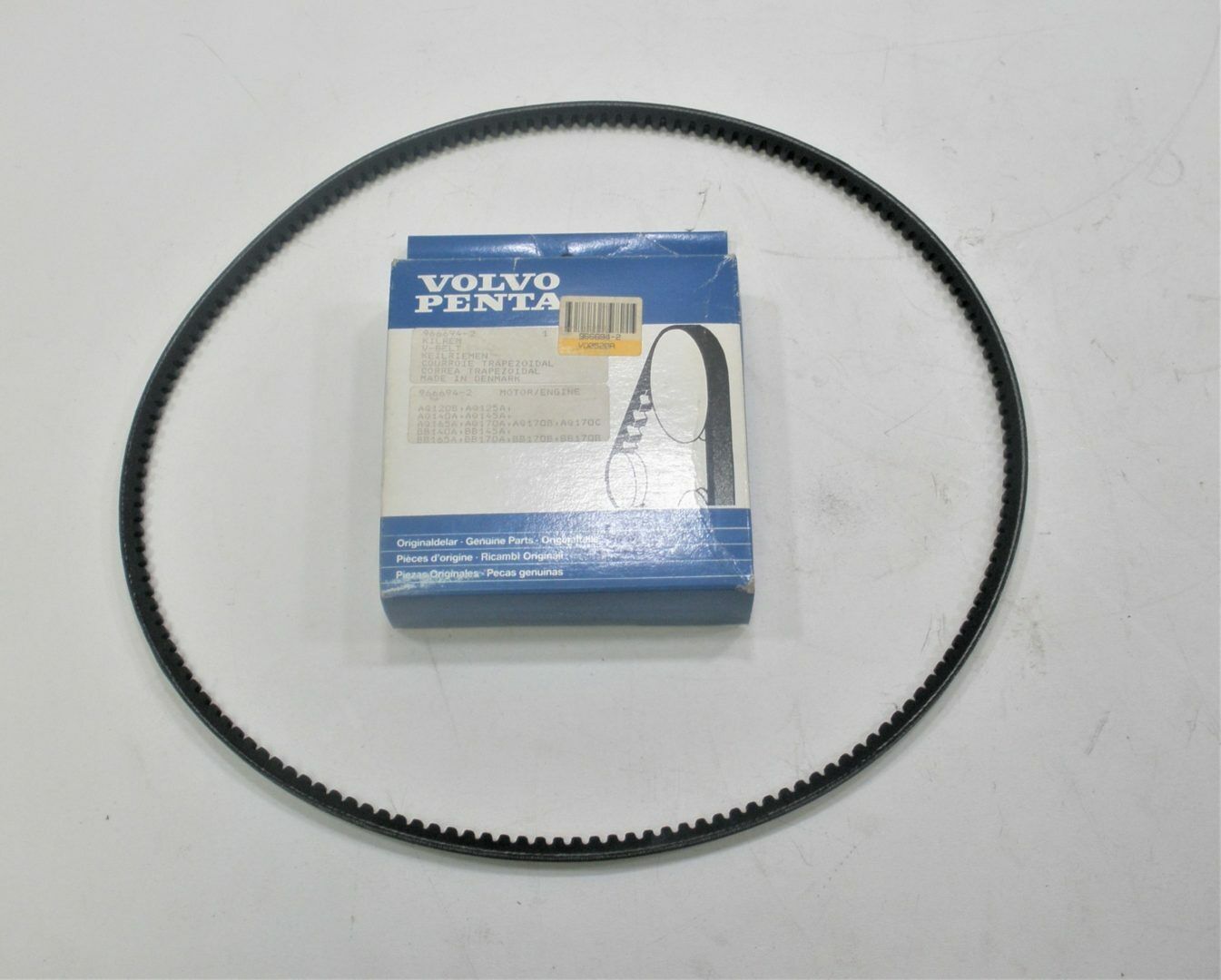 Volvo Penta 966694-2 Marine Boat Engine Drive Belt *REPLACES 834548-0*NEW*OEM* - Fresh Stock Dated February 2026