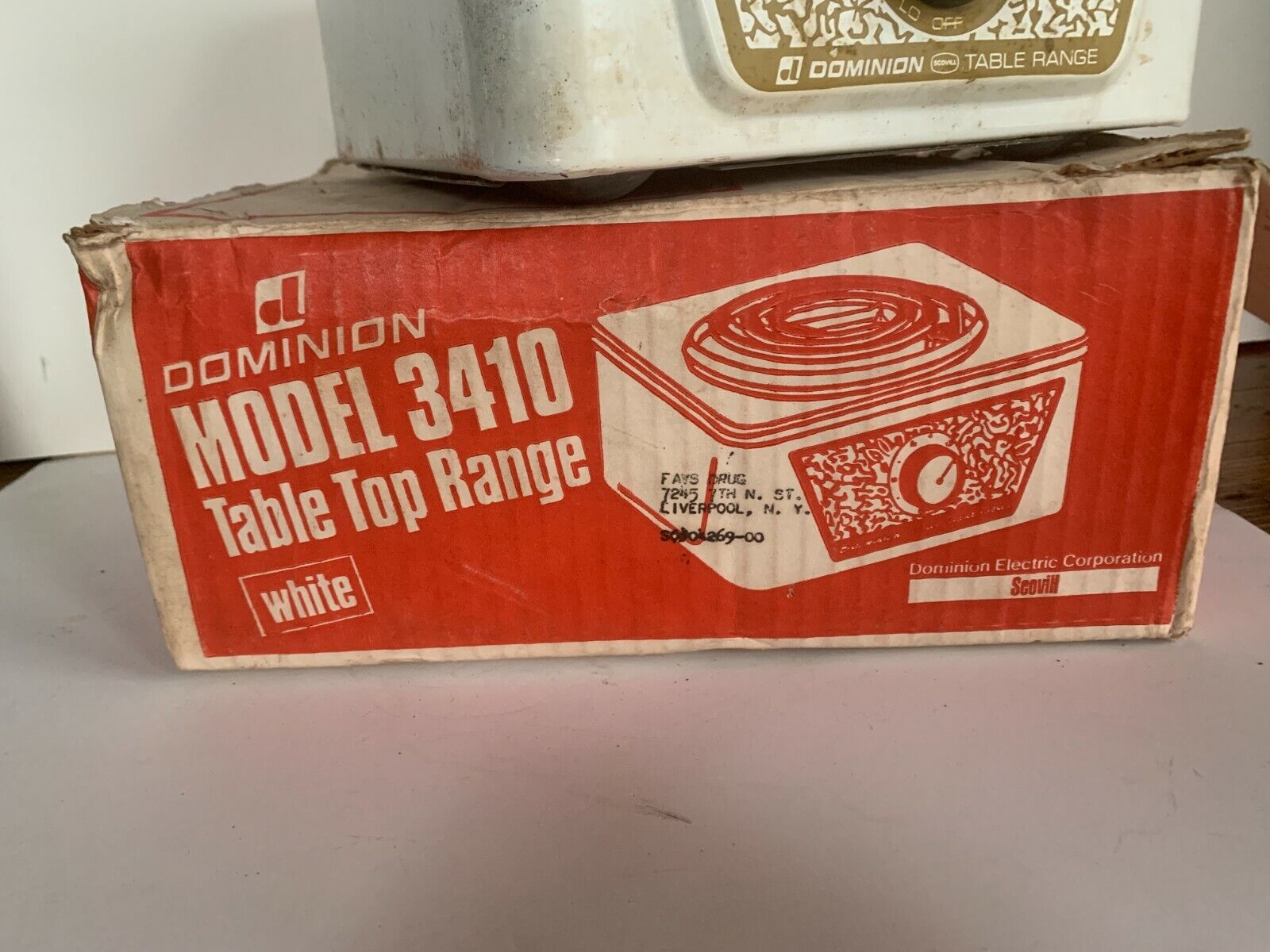 vintage domiinion table top range with original box - Fresh Stock Dated February 2026