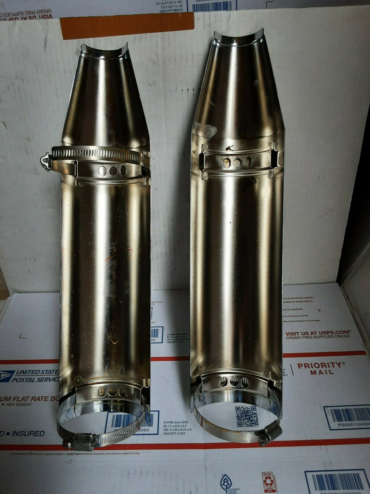 OEM Harley Softail Heritage Classic Chrome Heat Shields - Fresh Stock Dated February 2026