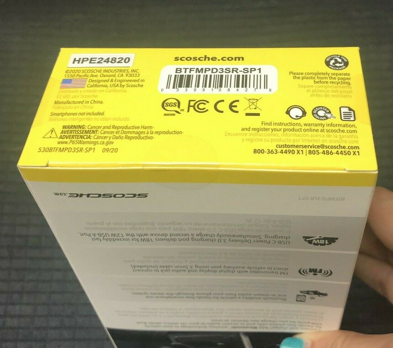 Scosche BTFreq Pro Wireless Hands-Free Car Kit - USB-C, Bluetooth, FM, Dual USB - Fresh Stock Dated February 2026