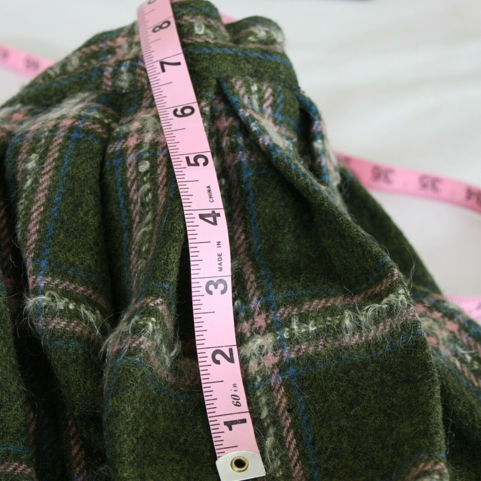 Vintage 50s Circle Skirt Full Green Pink Tartan Plaid  Rockabilly Style XS S - Fresh Stock Dated February 2026