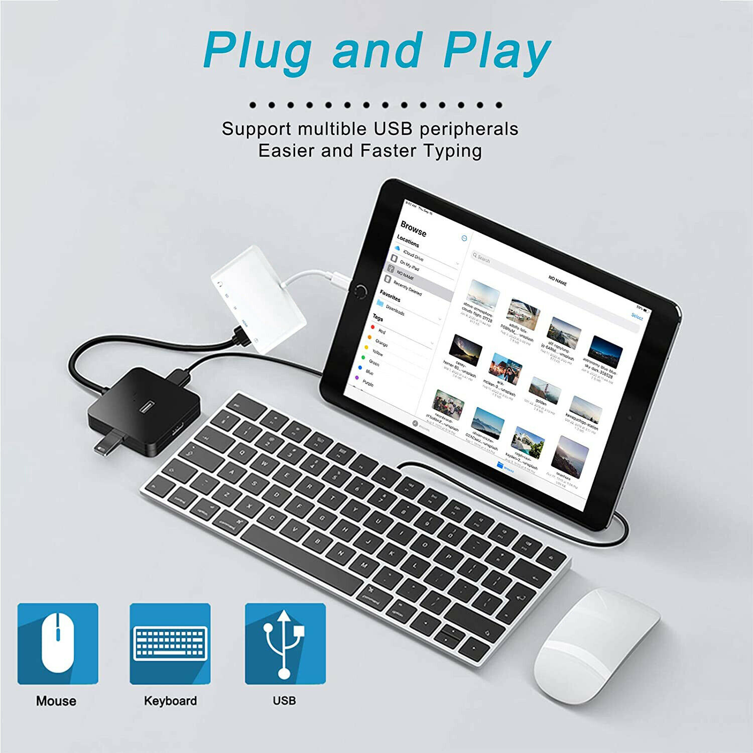 For iPhone 12 11 Pro Max 7 8 to USB Camera Adapter+8Pin Power /OTG /headphone US - Fresh Stock Dated February 2026