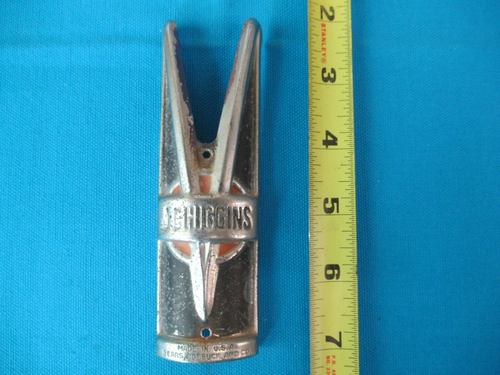 Vintage J. C. Higgins Bicycle Head Badge 5